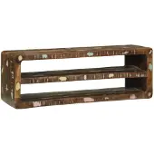 vidaXL Meuble TV Multicolore 100 x 32 x 36 cm Bois massif Vieille bois