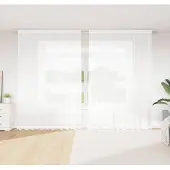 vidaXL Rideau en Dentelle Floral Blanc 260 x 300 cm Polyester