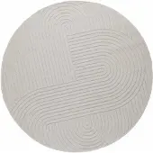 vidaXL Tapis ronds PALMERAS Crème Ø 120 CM Polyester