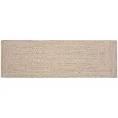 vidaXL Tapis Naturel et blanc 80 x 250 cm Jute