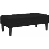 vidaXL banc Noir 113 x 57 x 39 cm Velours