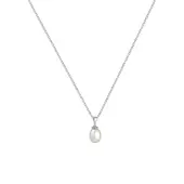 Elli Chaîne argent / blanc perle