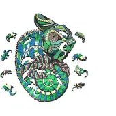 You do it Art Bizniz Casse-Tête Caméléon 37 X 28 Cm Bois Vert 111 Pcs