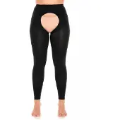 Glamory Collant 'Breeze 60 Ouvert Microfaser Fußlose Strumpfhose' noir