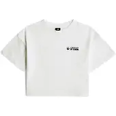 G-Star T-Shirt 'Girls Cropped Relaxed T-Shirt' blanc
