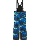 Reima Pantalon d'extérieur ' Wingon ' bleu nuit / vert / blanc