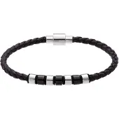 Lucardi Bracelet noir / argent