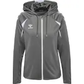 Hummel Sweat de sport gris foncé / blanc