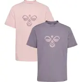 Hummel T-Shirt 'Tukas' gris foncé / prune / mauve