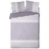 Faro Parure de lit 160x200 cm en coton lavande