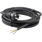 As Schwabe Câble dalimentation 60376 pour perceuse, cuisinière 3 m noir h05rn-f 3x1,0 mm ²