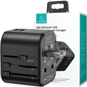 Usams Chargeur mural 4 en 1 12 W 2 ports USB, noir