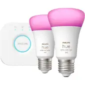 Philips Hue White and Color Kit de Démarrage avec 2 Ampoules + Bridge