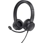 Trust Casque USB - - Ayda - Micro ENC - 65% Plastique Recyclé - Filaire Noir