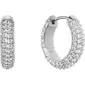 Daniel Wellington Boucles d'oreilles Cercle Argent Collection Pavè - femme