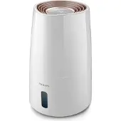 Philips Humidificateur d'air 3000 Series, NanoCloud pour jusqu'à 99 % de bactéries en moins, jusqu'à 45 m², blanc (HU3916/10)