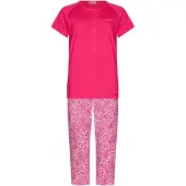 Pastunette Pyjama 'Pyjama with buttons' rose foncé