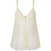 Hunkemoller Déshabillé 'Flora' jaune pastel