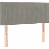 vidaXL Tête de lit gris clair 90x5x78/88 cm velours