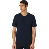 Schiesser T-Shirt ' T-Shirt - Mix + Relax ' bleu nuit