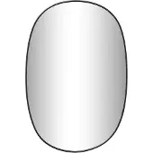 vidaXL Miroir mural noir 50x35 cm