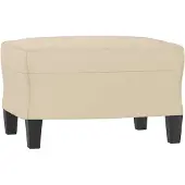 vidaXL Repose-pied Crème 60x50x41 cm Tissu microfibre