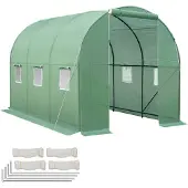 TecTake Serre tunnel 7 m² 343x200x200cm - vert