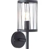 Brilliant Lampe Applique Murale Reed Debout Noir IP44 Max. 40W E27 Lumière