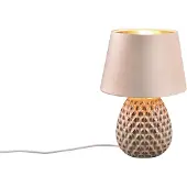 TRIO Lampe de table en céramique Ariana beige et dorée 1xE27x60W céramique / plâtre dim. : 35x24x24 cm IP20 RL
