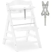 Hauck Alpha+ Chaise haute traditionnelle Siège dur Blanc