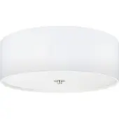 Eglo 94918 Pasteri Plafonnier avec abat-jour en tissu Ø 48cm blanc Lampe