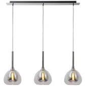 Brilliant Lampe à suspension, 3 flammes Hadan argent IP20 E14 40 watts dimmable g. f. Lampe à goutte
