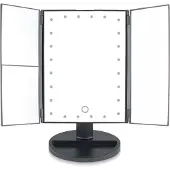 RIO MMFD miroir de maquillage Freestanding Round Black, Silver