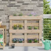 vidaXL Caisses À Fleurs Pour Palettes Euro 12 Pcs Gris