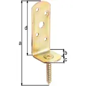 Alberts Support de clôture tressé , en forme de L, galvanisé, 115x31,5