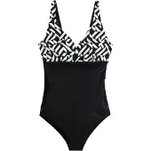 Bonprix Maillot de bain noir / blanc