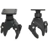Brodit Support de tube pour tubes de 12 à 44 mm de diamètre, fixation avec fonction de serrage rapide, Support pour smartphone, Noir