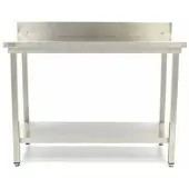 Maxima - Table Gastro en acier inoxydable - 200 x 70 cm - Hauteur réglable - avec Backsplash