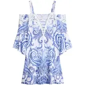 Bonprix Robe évasée à encolure Bardot