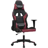 vidaXL Chaise de jeu noir et bordeaux similicuir