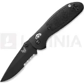 Benchmade Couteau pliant Mini Griptilian, téton, noir, lame à dents