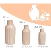 Relaxdays Ensemble de vases (3x)