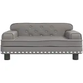 vidaXL Lit pour chien Gris 70x45x30 cm Similicuir