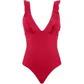 SEA LEVEL Maillot de bain 'Frill Essentials' rouge