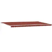 vidaXL Store extensible orange et marron 600 x 300 cm
