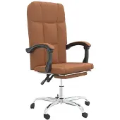vidaXL Chaise de bureau avec fonction d'inclinaison, en similicuir marron