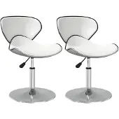 vidaXL Chaise de salle à manger 2 pcs. Blanc Similicuir
