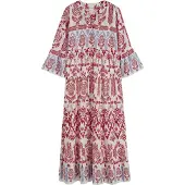 Bonprix Robe bleu ciel / rouge vif / blanc