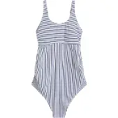 Bonprix Maillot de bain bleu foncé / rouge / blanc