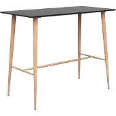 vidaXL Table de salle à manger "Isen" en MDF, métal noir. Dimensions (L/l/H) 120x60x105 cm